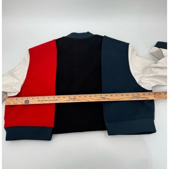 Nike X Yoon Ahn Oversize Varsity Jacket Wool Leather Oversized Bomber Wmns Sz L - Picture 16 of 16